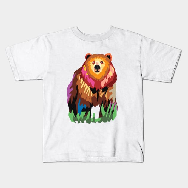 WPAP bear Kids T-Shirt by siddick49